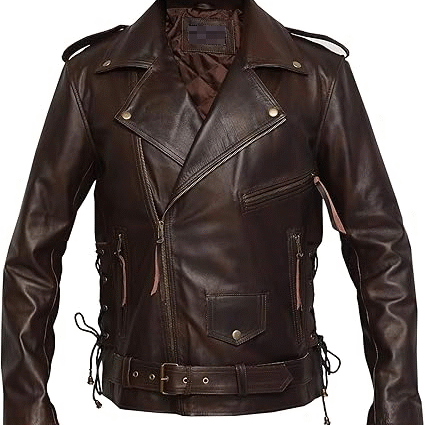 Distressed Cowhide Leather Jacket