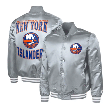 Gray NHL New York Islanders Adaptive Bold Logo Jacket