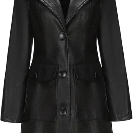 Long Leathers Peacoat