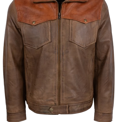 Mavericks Ranchers Two Tone Leather Jacket