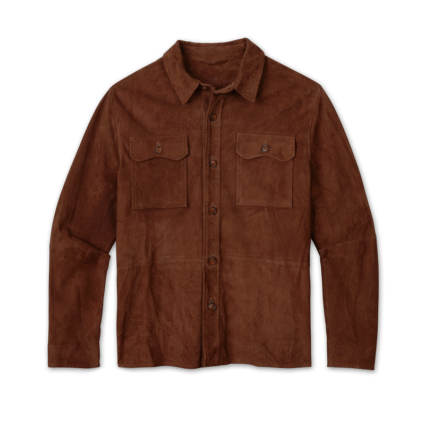 Mens Goat Suede Shirt Jacket