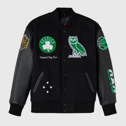 NBA Black OVO Boston Celtics Varsity Jacket