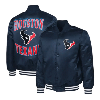 NFL Navy Houston Texans Adaptive Team Graphic Jacket