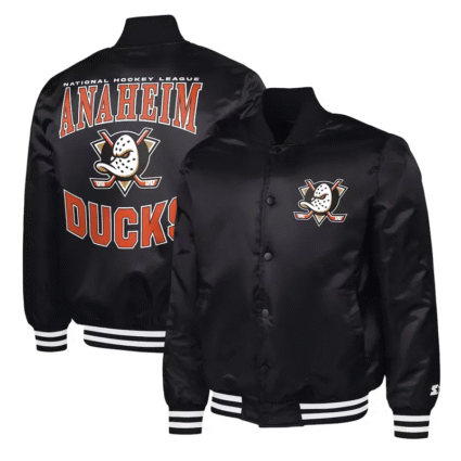 NHL Black Anaheim Ducks Adaptive Bold Logo Jacket