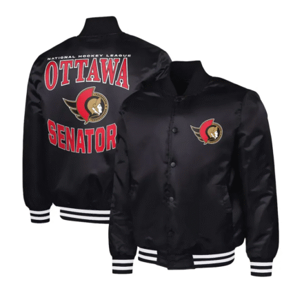 NHL Black Ottawa Senators Adaptive Bold Logo Jacket
