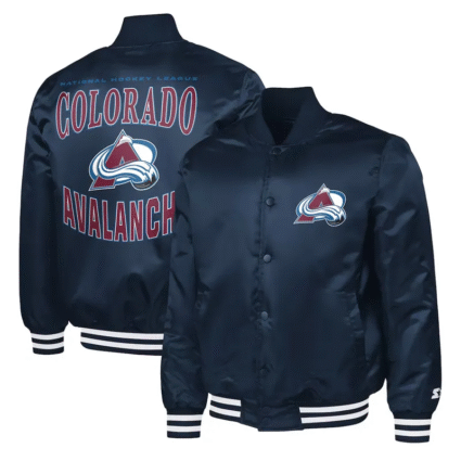 NHL Navy Colorado Avalanche Adaptive Bold Logo Jacket