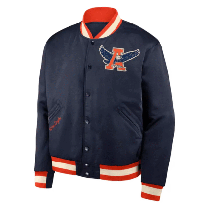 Navy NCAA Auburn Tigers Legacy Bomber Jacket