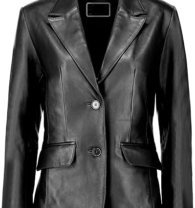 Two-Button Leather Jacket