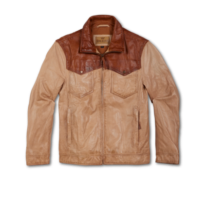 Western Two Tone Leather Jacket