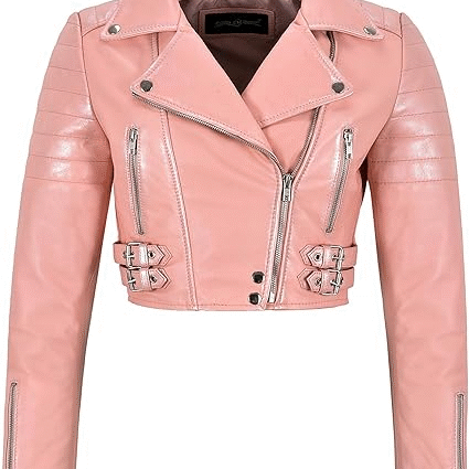 Women's Cropped Leather Jacket