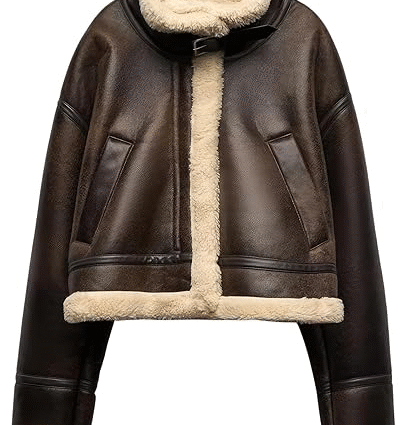 Women's Distressed Sheepskin Leather Jacket