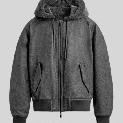 Zara Grey Faux Fur Bomber Reversibles Jacket