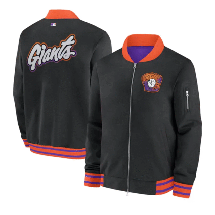 Black City Connects San Francisco Giants Dugout Bomber Jacket