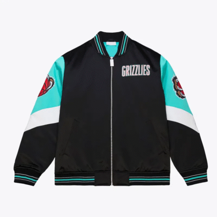 Black NBA Memphis Grizzlies Throw It Back Jacket