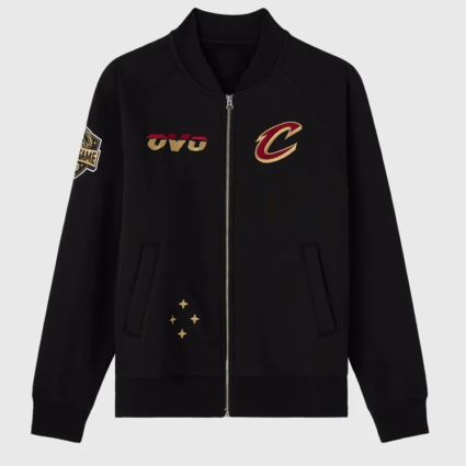 Black NBA OVO Cleveland Cavaliers Fleece Jacket