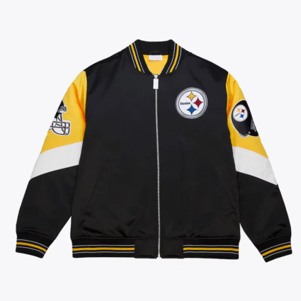 Black NFL Pittsburgh Steelers Throw It Back Jacket