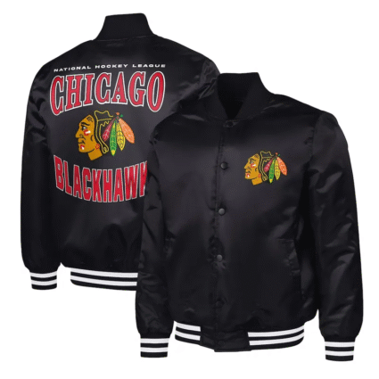 Black NHL Chicago Blackhawks Adaptive Bold Logo Jackets