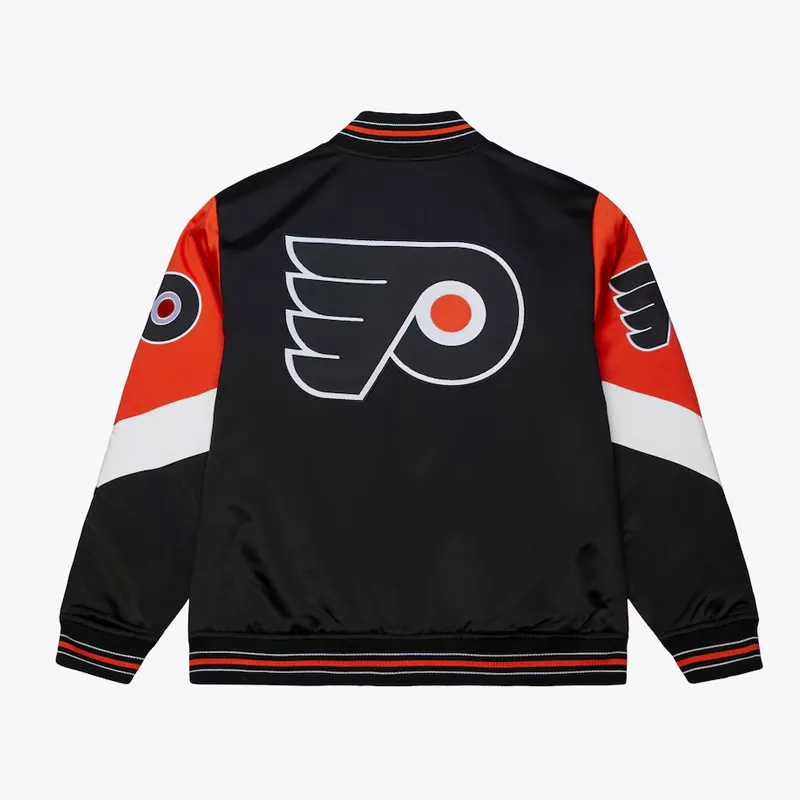 Philadelphia Flyers Throw It Back Heavyweight Satin Jacket - Image 2