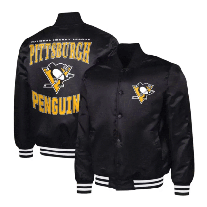 Black NHL Pittsburgh Penguins Adaptive Bold Logo Jackets
