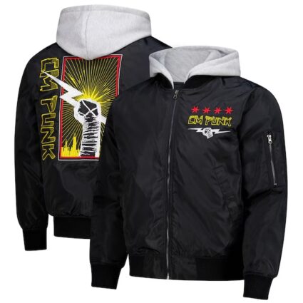 CM Punk WWE Raw Chicago Fist Bomber Jacket