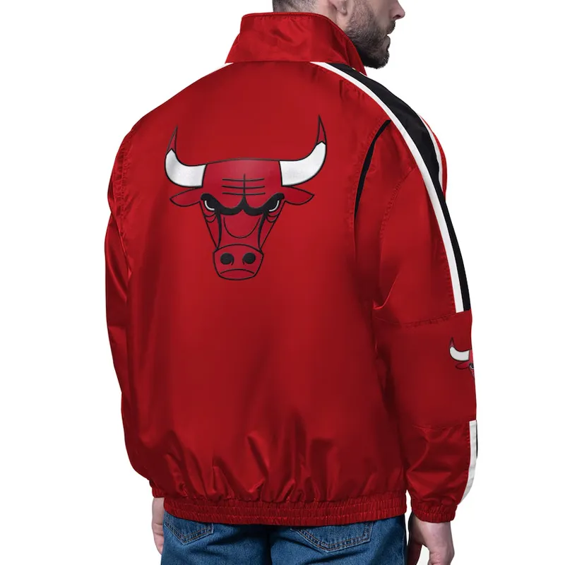 Chicago Bulls Freestyle Red Lightweight Full-Zip Jacket - Image 2