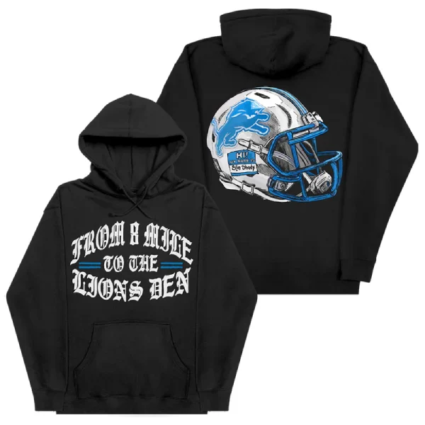 Eminems x Detroit Lions Helmet Hoodie