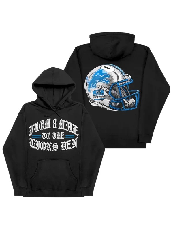Eminems x Detroit Lions Helmet Hoodie