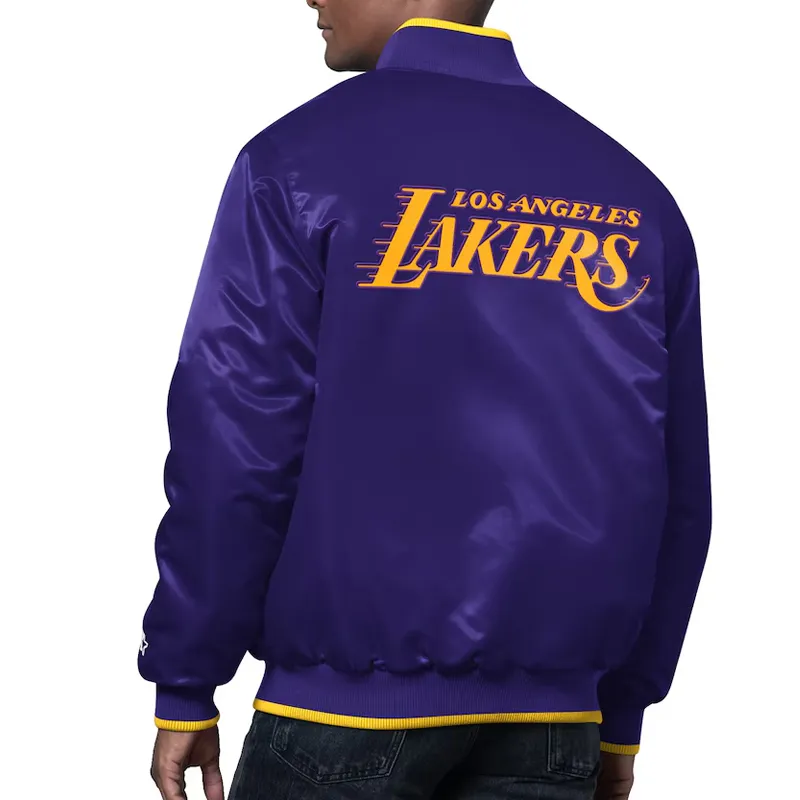 The Ambassador Los Angeles Lakers Varsity Satin Jacket - Image 2
