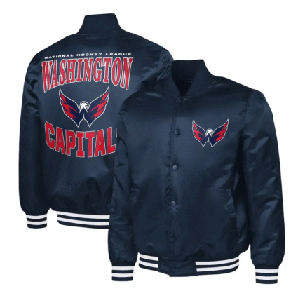 Navy NHL Washington Capitals Adaptive Bold Logo Jackets