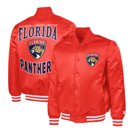 Navy Red NHL Florida Panthers Adaptives Bold Logo Jacket