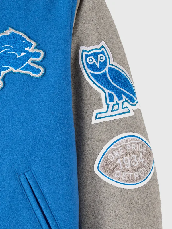 OVO 2025 Detroit Lions Varsity Jacket - Image 4