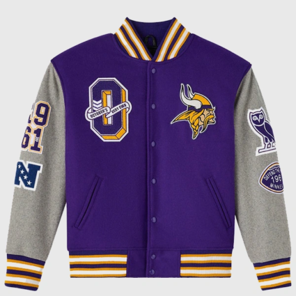 OVO 2025 Minnesota Vikings Varsity Jacket
