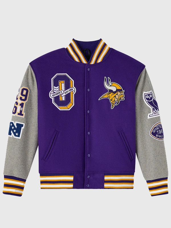 OVO 2025 Minnesota Vikings Varsity Jacket