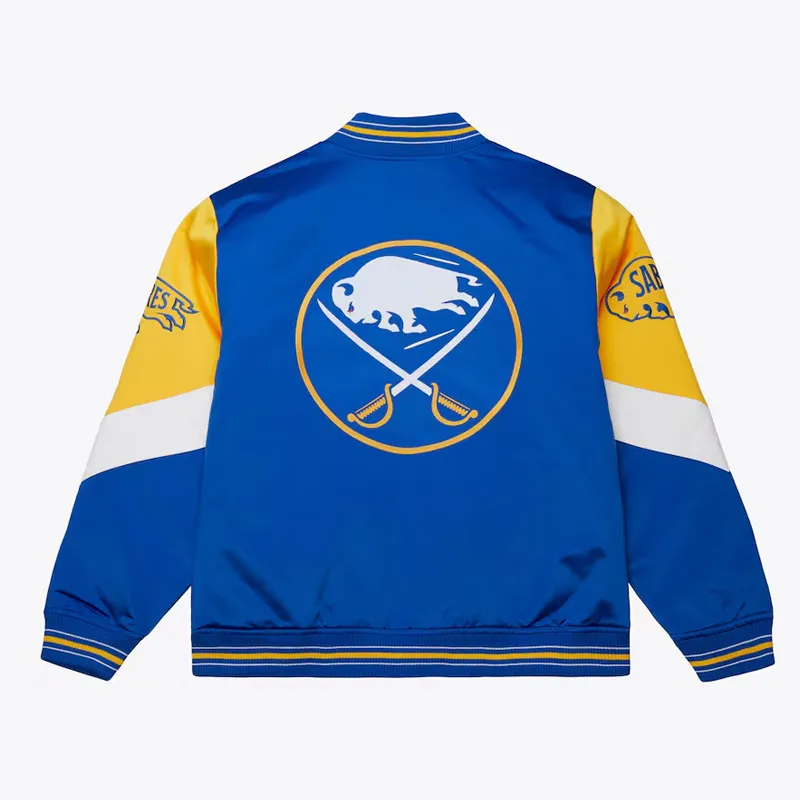 Buffalo Sabres Throw It Back Heavyweight Satin Jacket - Image 2