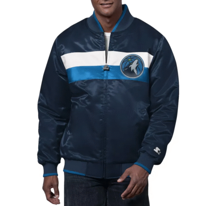 Starter NBA Navy Minnesota Timberwolves The Ambassador Jacket