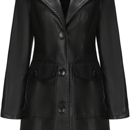 Women's Full-Length Leather Jacket