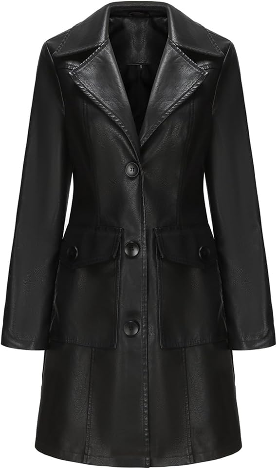 Women's Full-Length Leather Jacket