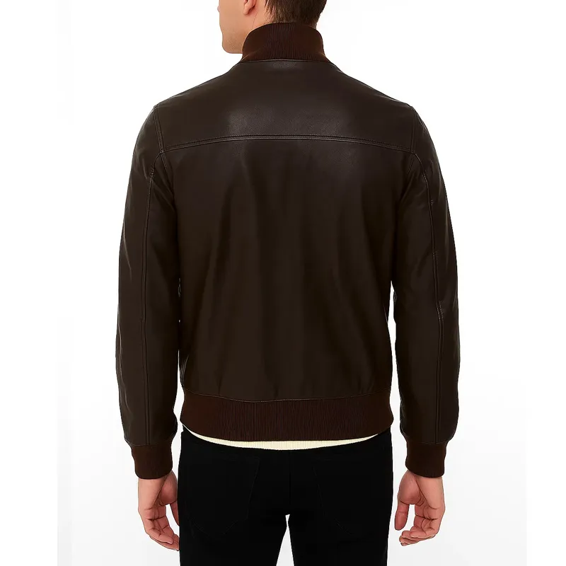 A1 Flight Bomber Leather Jacket - Image 6