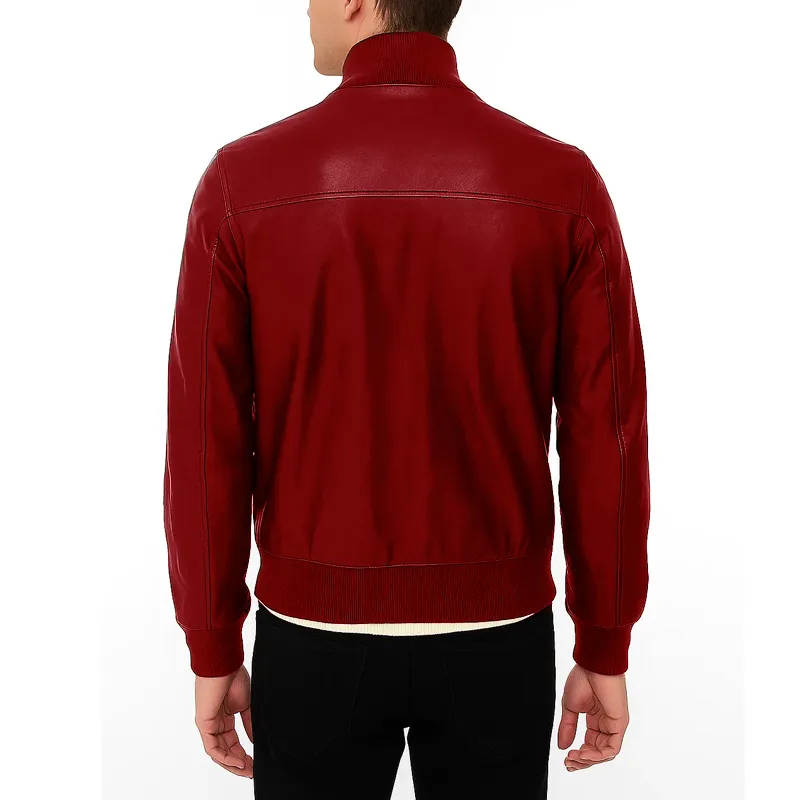 A1 Flight Bomber Leather Jacket - Image 2