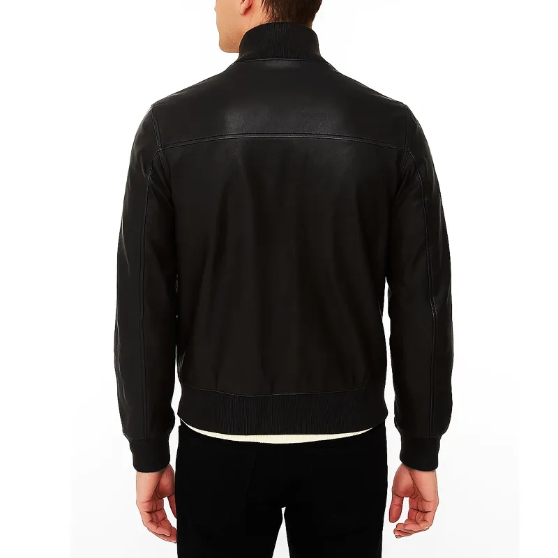 A1 Flight Bomber Leather Jacket - Image 8
