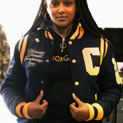 Coppin St. CollegiateLuxe Varsity Wool Navy Jacket