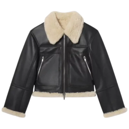 Erin Andrews Shearling Leather Jacket