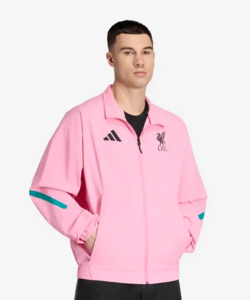 LFC Adidas 25/26 Z.N.E Anthem Jacket Pink - Image 3