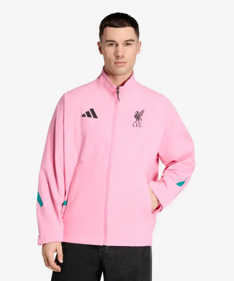 LFC Adidas 25/26 Z.N.E Anthem Jacket Pink - Image 2
