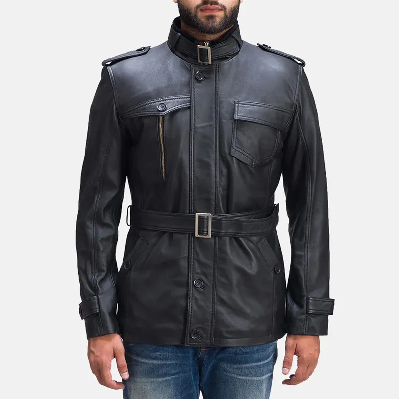 Mens Leather Hunter Jacket