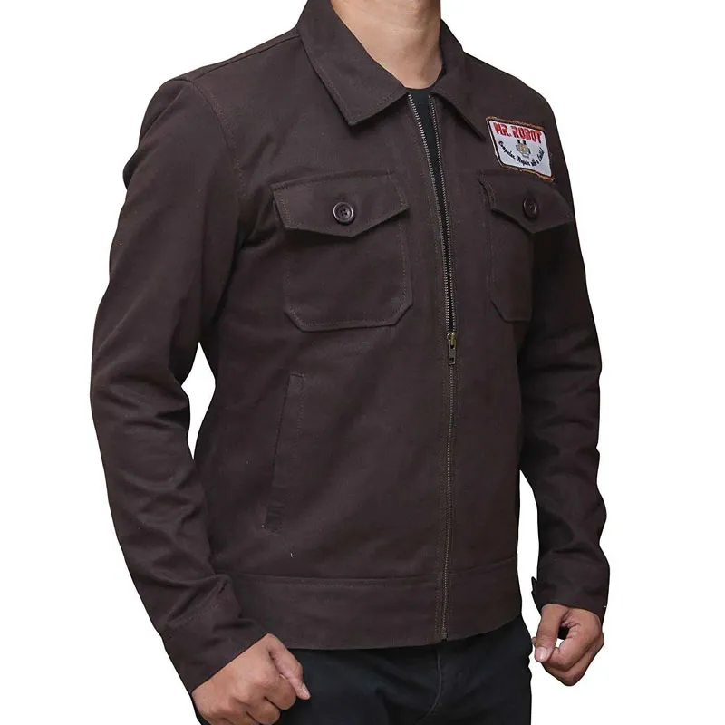 Mr Robot Christian Slater Jacket with Patch - Image 2