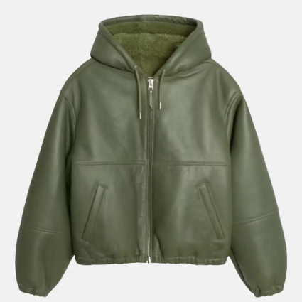 Stussy Shearling Hooded Work Jacket Green