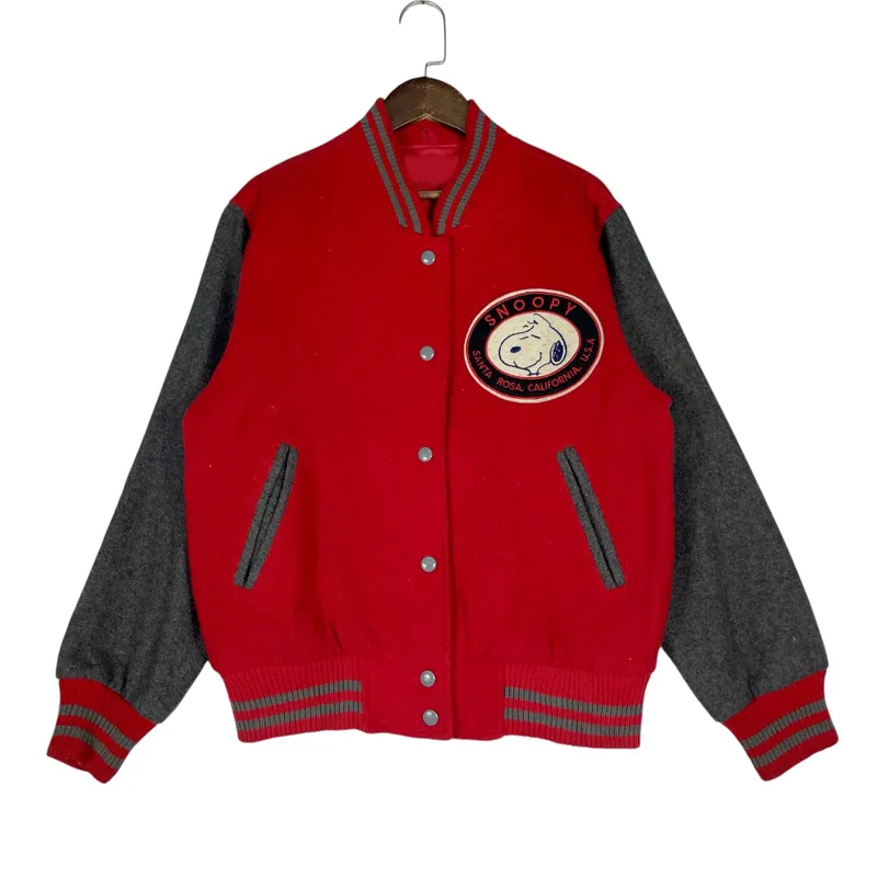 90s Peanuts Snoopy Varsity Jacket