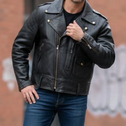 Camp Rock 3 Joe Jonas Black Biker Jacket