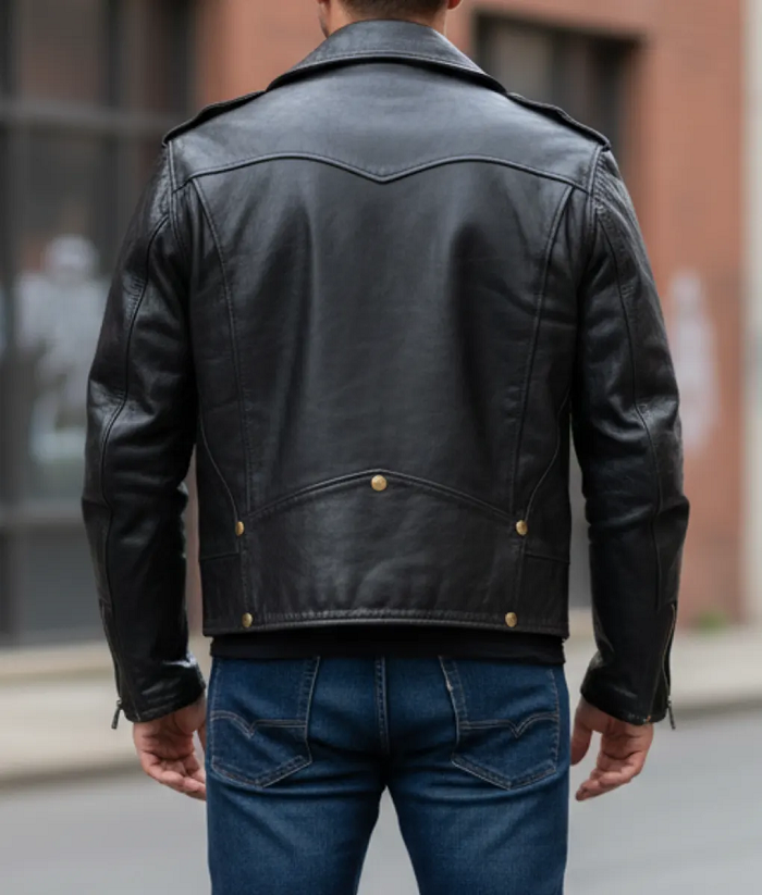 Camp Rock 3 Joe Jonas Black Biker Jacket - Image 2